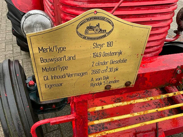 Steyr 180 kikker oldtimer tractor - afbeelding 3 van  14
