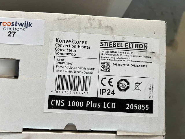Stiebel eltron - cns 1000 plus lcd - elektrische convector kachel - afbeelding 2 van  3