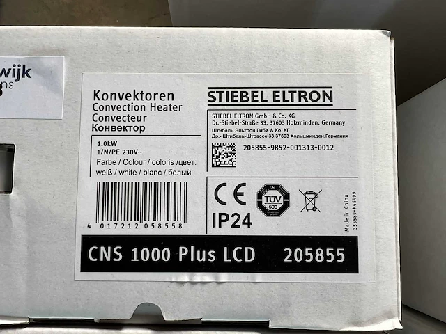 Stiebel eltron - cns 1000 plus lcd - elektrische convector kachel - afbeelding 2 van  3
