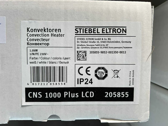 Stiebel eltron - cns 1000 plus lcd - elektrische convector kachel - afbeelding 2 van  3