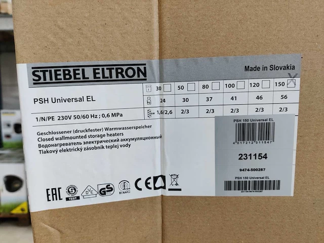 Stiebel eltron - psh universal el - 120-003-009 - elektrische boiler 150 liter - afbeelding 4 van  5