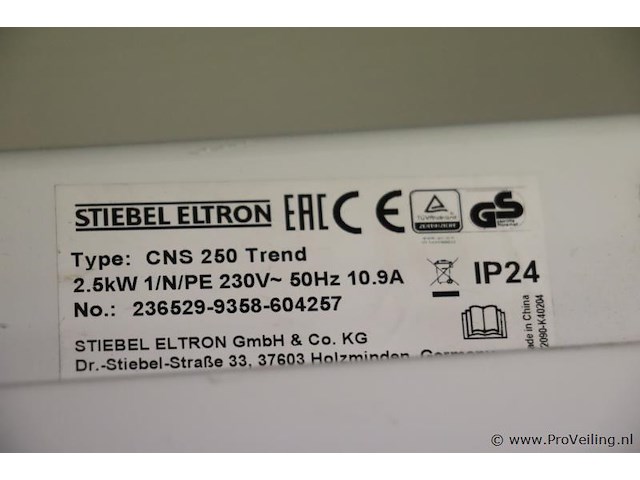 Stiebel eltron convectors - type sns 250 trend - 2 stuks - afbeelding 2 van  5