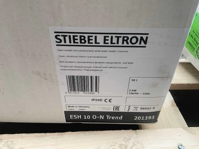 Stiebel eltron esh 10 trend boiler - afbeelding 3 van  3