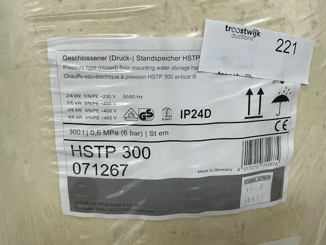Stiebel eltron hstp boiler 300l - afbeelding 3 van  3