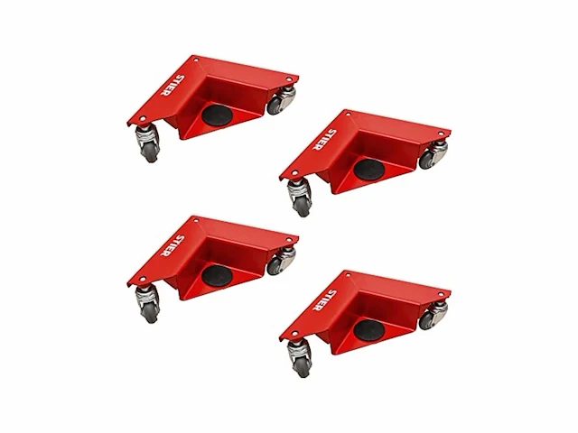 Stier aluminium hoekrollerset draagvermogen 100 kg 195x165x85 mm - afbeelding 1 van  3