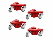 Stier aluminium hoekrollerset draagvermogen 100 kg 195x165x85 mm - afbeelding 2 van  3
