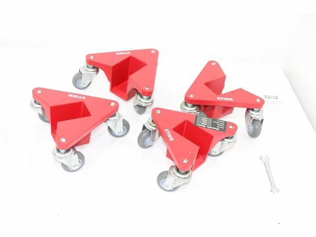 Stier aluminium hoekrollerset draagvermogen 100 kg 195x165x85 mm - afbeelding 3 van  3
