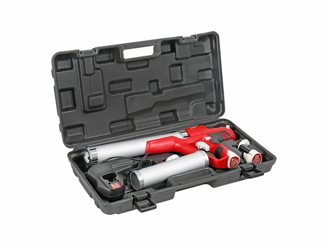 Stier basic+ 3800n accu-patroonpistool, inclusief 2 x 12 v / 1,5 ah batterij + lader + 400 ml tube - afbeelding 1 van  1