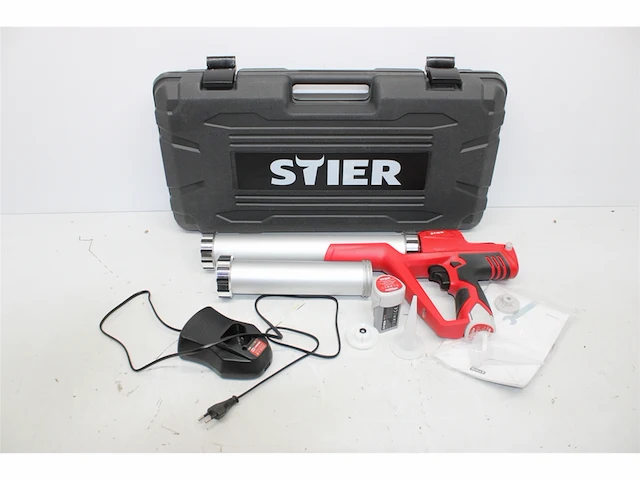 Stier basic+ accu-patroonpistool hoge knijpkracht uitgebreide accessoires - afbeelding 2 van  3