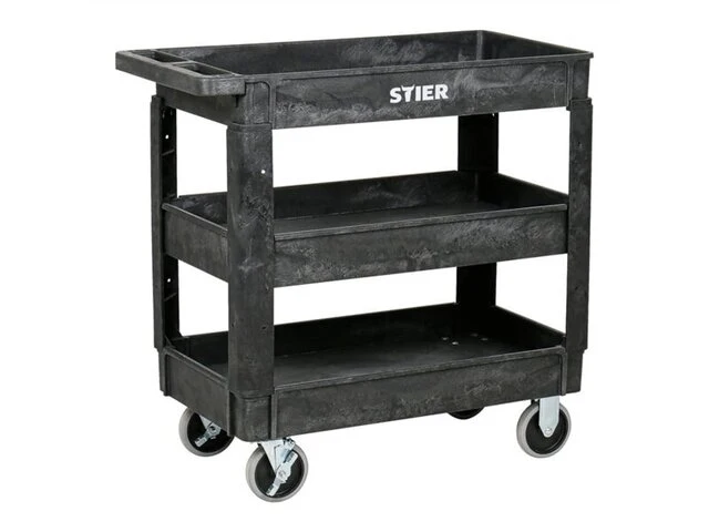 Stier kunststof multifunctionele wagen met 3 etages - 250 kg 870x430x850 mm - afbeelding 1 van  2