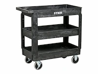 Stier kunststof multifunctionele wagen met 3 etages - 250 kg 870x430x850 mm - afbeelding 1 van  2