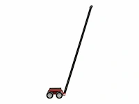 Stier onderwagen/steekwagen 3000 kg zwart - afbeelding 3 van  4