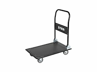 Stier platformwagen inklapbaar draagvermogen 150 kg laadoppervlak 735 x 470 mm transporthulp met zwenkwielen wagen met antislipcoating - afbeelding 1 van  1