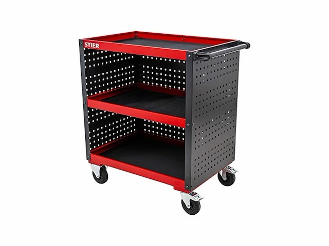 Stier servicewagen met geperforeerde paneelbekleding hxbxd 960x810x543 mm - afbeelding 1 van  3
