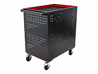 Stier servicewagen met geperforeerde paneelbekleding hxbxd 960x810x543 mm - afbeelding 2 van  3