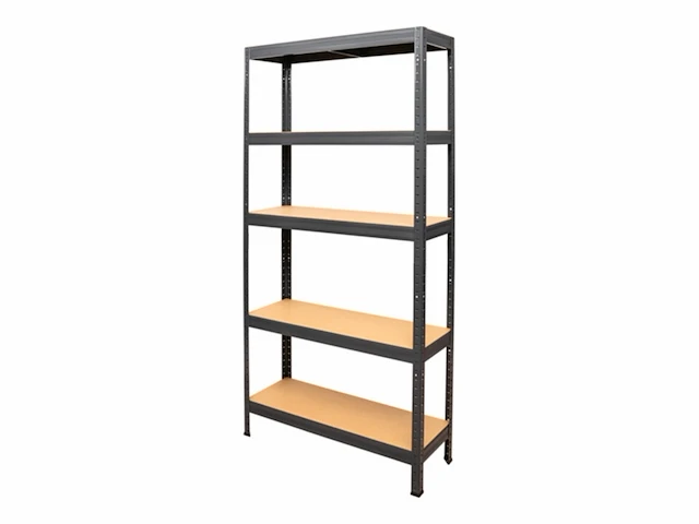 Stier stellingkast opbergrek 90x45x180cm bruin - afbeelding 2 van  4