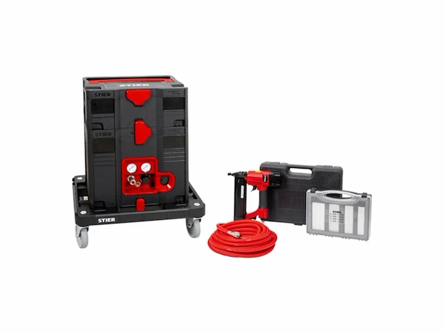 Stier systainer-compressorset incl. systainer ii t-loc, rolplank + perslucht-nagelpistool 6-delig - afbeelding 1 van  4