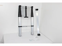 Stier telescopische ladder premium 3,8 m 13 sporten 150 kg draagvermogen hoogwaardig aluminium - afbeelding 1 van  1