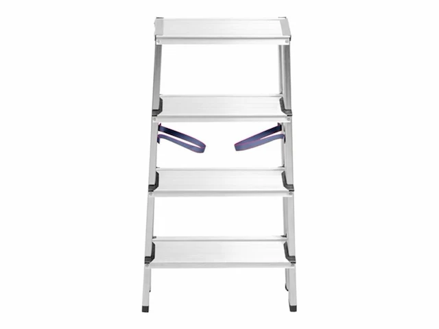 Stier trapladder met 2x4 treden, toegankelijk aan beide zijden - afbeelding 2 van  6