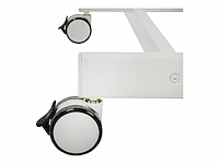 Stier verrijdbare pc-werktafel 1180 mm hoog x 600 mm breed x 500 mm diep, grijs - afbeelding 3 van  5