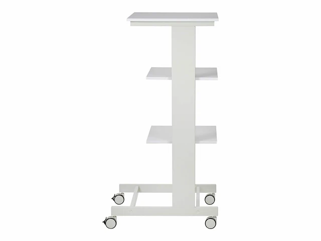 Stier verrijdbare pc-werktafel 1180 mm hoog x 600 mm breed x 500 mm diep, grijs - afbeelding 4 van  5