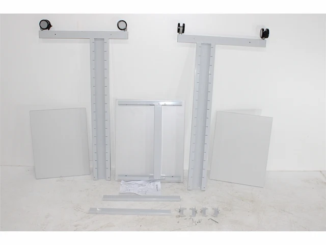 Stier verrijdbare pc-werktafel 1180 mm hoog x 600 mm breed x 500 mm diep, grijs - afbeelding 5 van  5