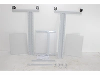 Stier verrijdbare pc-werktafel 1180 mm hoog x 600 mm breed x 500 mm diep, grijs - afbeelding 5 van  5