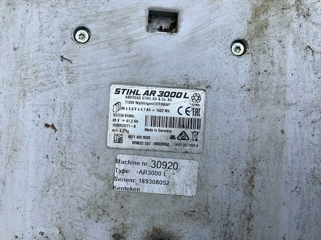 Stihl ar3000l accupakket - afbeelding 4 van  4