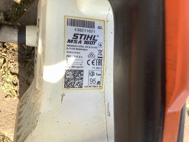 Stihl msa 160t kettingzaag - afbeelding 4 van  4