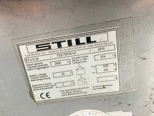 Still - 2015 - exu-s24 - elektrische palletwagen - afbeelding 9 van  9