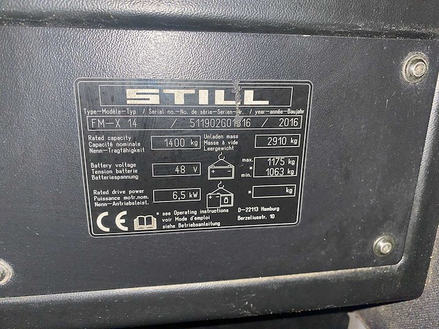 Still - 2016 - fm-x14 - reach truck - afbeelding 12 van  13