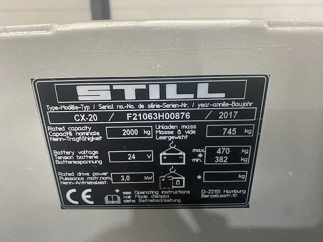 Still - 2017 - cx 20 - orderpicker - afbeelding 2 van  11