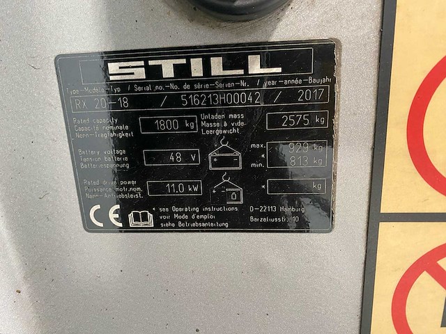 Still - 2017 - rx 20-18 - vorkheftruck - afbeelding 6 van  6