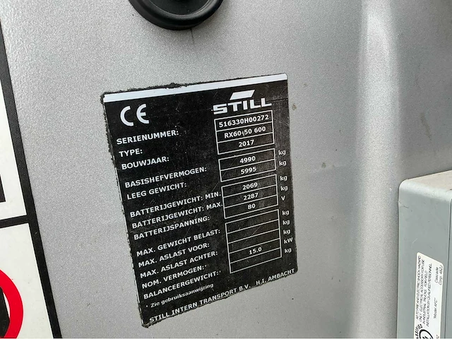Still - 2017 - rx60-50 600 - reach truck - afbeelding 24 van  26