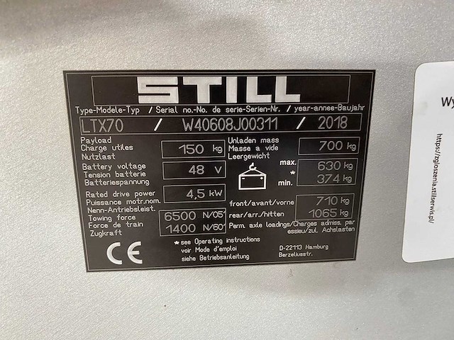 Still - 2018 - ltx70 - industriële trekker - afbeelding 8 van  12