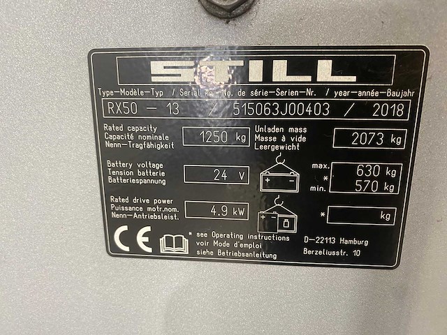 Still - 2018 - rx50-13 - vorkheftruck - afbeelding 8 van  13