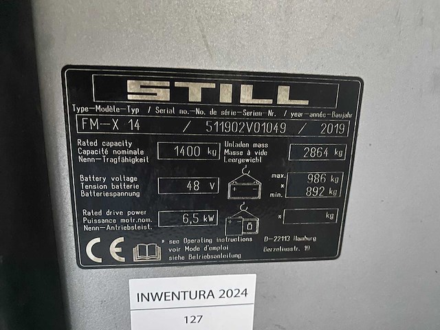 Still - 2019 - fm-x14 - reach truck - afbeelding 11 van  14