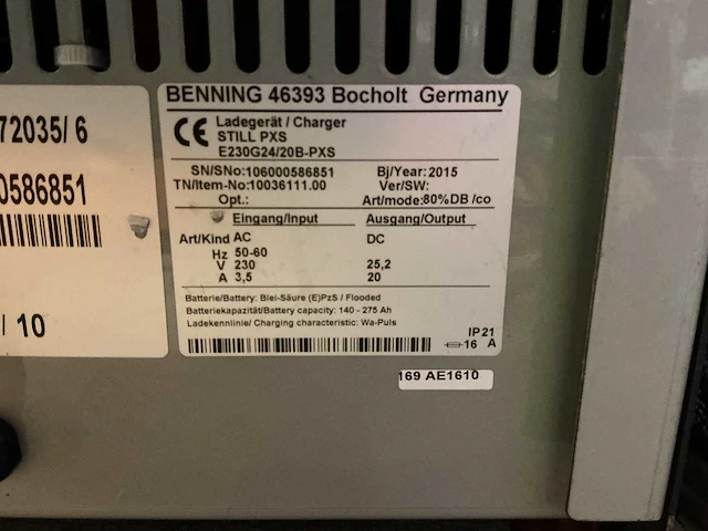 Still - 24v 20a - battery chargers - 2015 - afbeelding 2 van  2