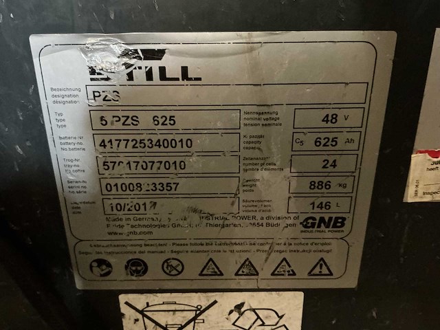 Still - 48v 5pzs 625ah - acculaders - 2017 - afbeelding 3 van  3