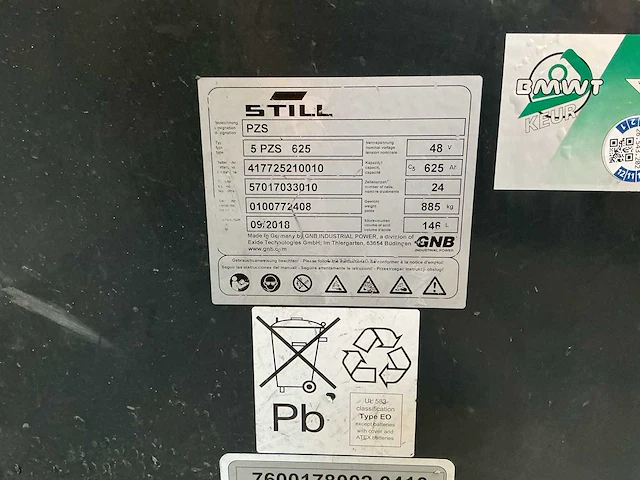 Still - 5 psz 48v 625ah - acculaders - 2018 - afbeelding 3 van  3