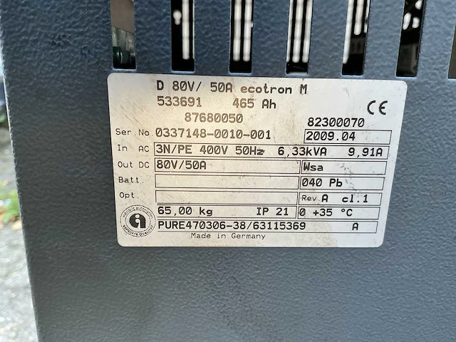 Still - 80v 50a - acculaders - 2009 - afbeelding 2 van  2