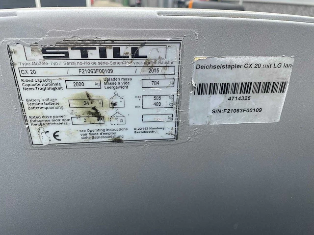 Still - cx20 - orderpicker - 2015 - afbeelding 2 van  13