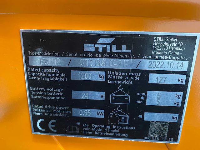 Still - ech12 - elektrische palletwagen - 2022 - afbeelding 13 van  18