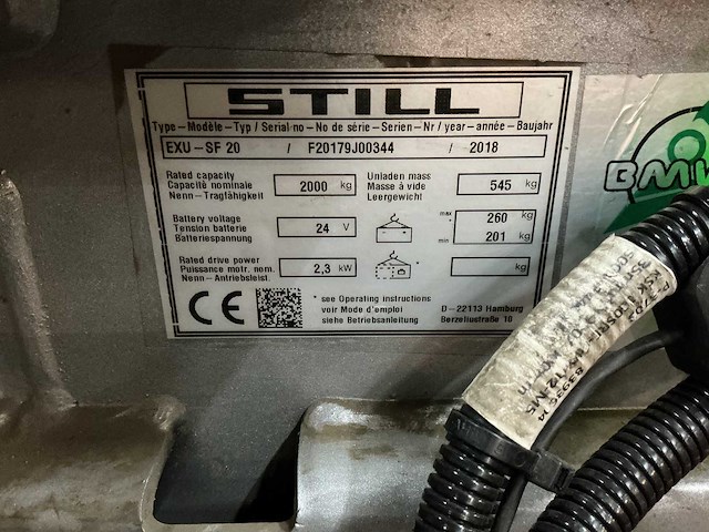 Still - exu sf20 - elektrische pallettrucks - 2018 - afbeelding 7 van  7