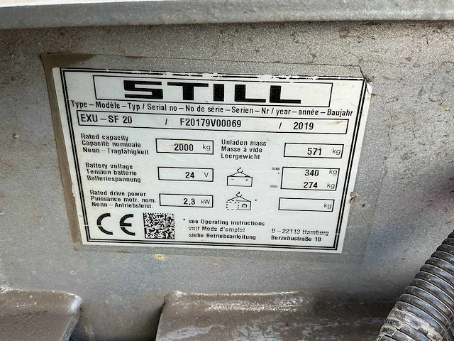 Still - exu-sf20 - elektrische pallettrucks - 2019 - afbeelding 2 van  10