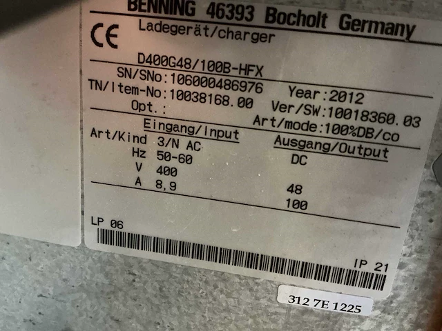 Still - hfx 48v 100a - acculaders - 2012 - afbeelding 2 van  2
