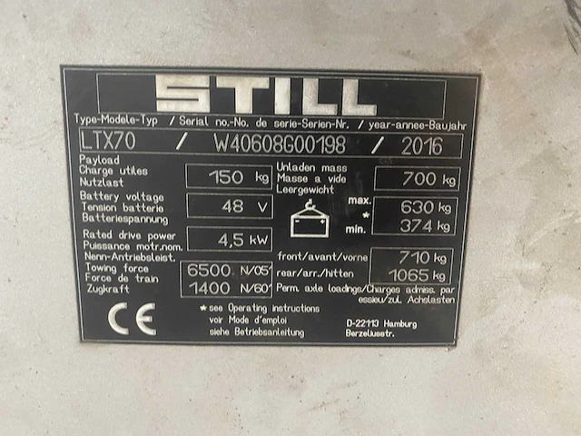 Still - ltx70 - industriële trekker - 2016 - afbeelding 6 van  15