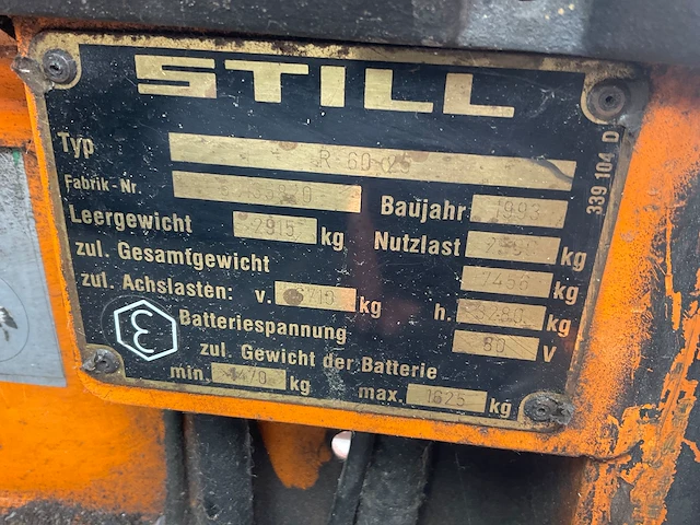 Still - r60-25 - vorkheftruck - afbeelding 10 van  18