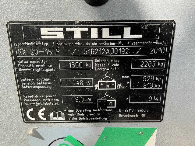 Still - rx20-16 - forklift trucks - 2010 - afbeelding 3 van  12