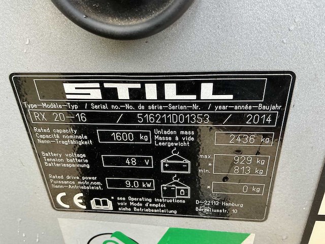 Still - rx20-16 - vorkheftrucks - 2014 - afbeelding 3 van  11